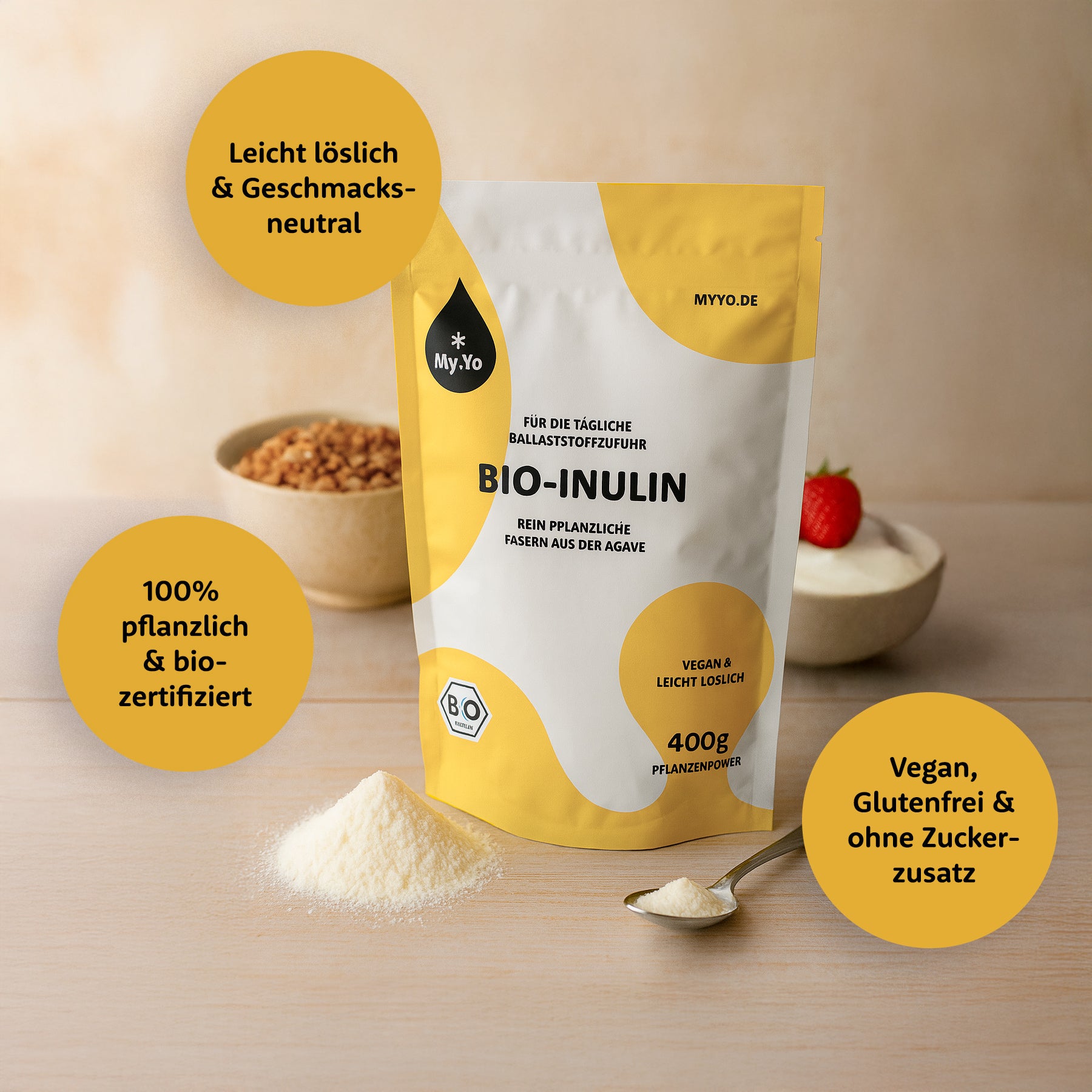 Bio Inulin – pflanzlicher Ballaststoff aus der Agave